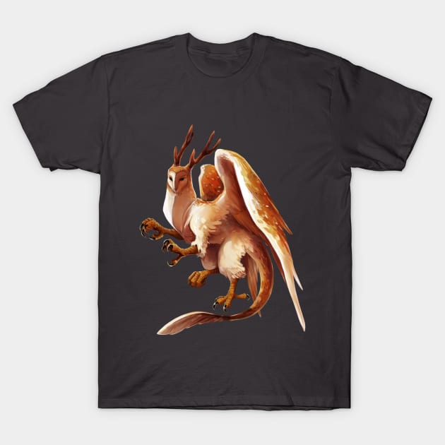 Owl Griffin T-Shirt by TealCicada